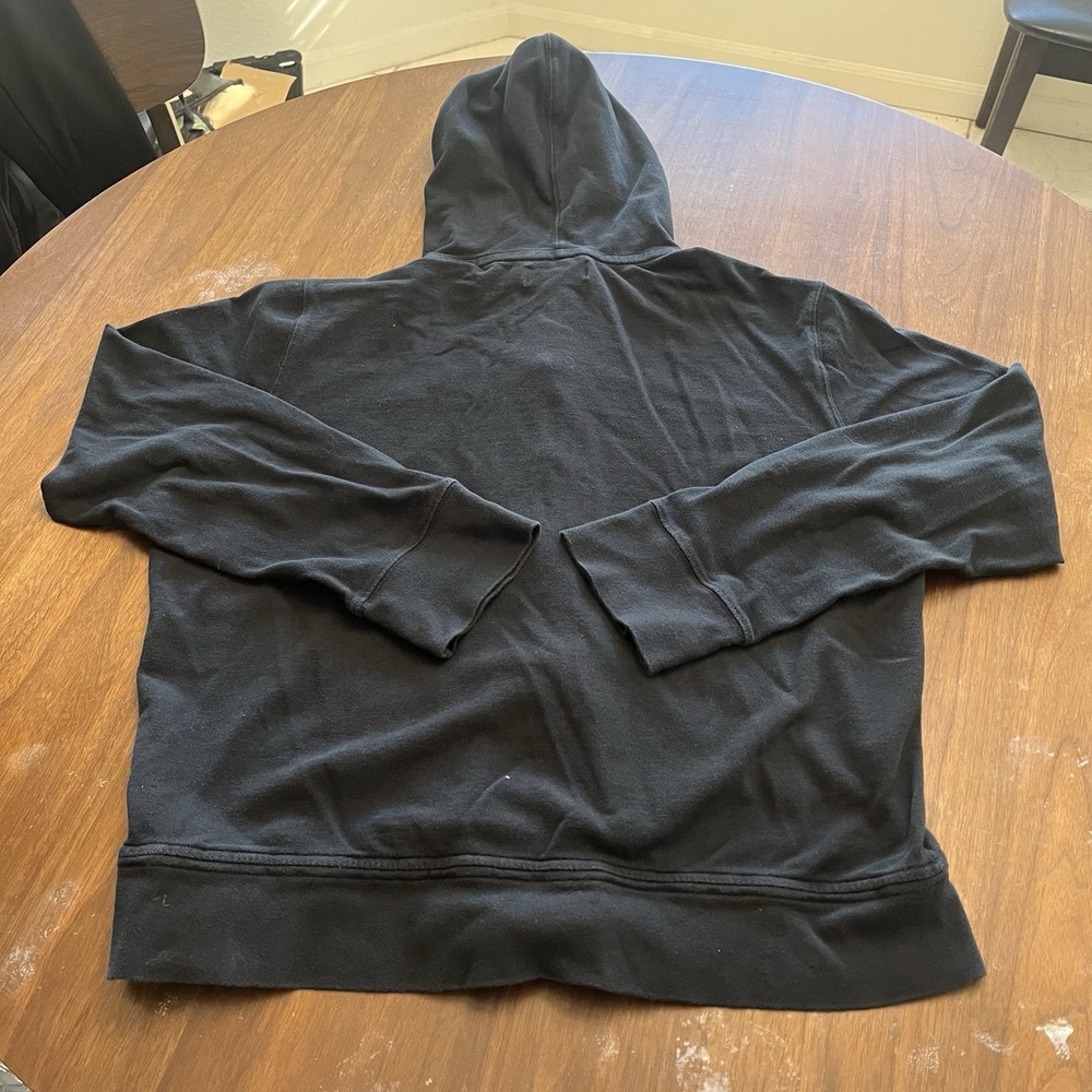 Vintage Polo Ralph Lauren Hoodie Mens XL Black Full Zip Cotton‎ Pony Conmar Zip - Picture 3 of 12